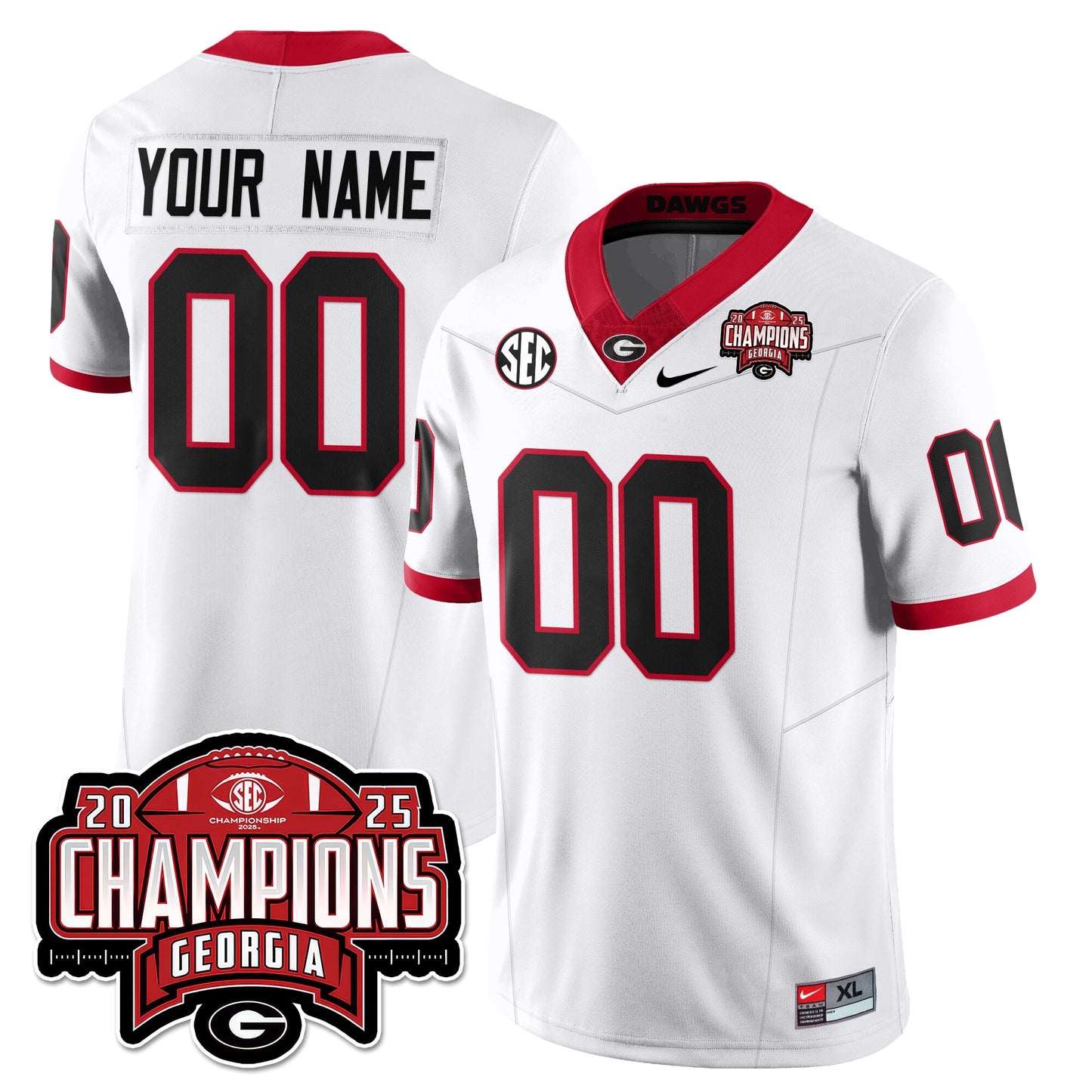 UGA Vapor Limited Jersey - SEC Football Champions - All Stitched