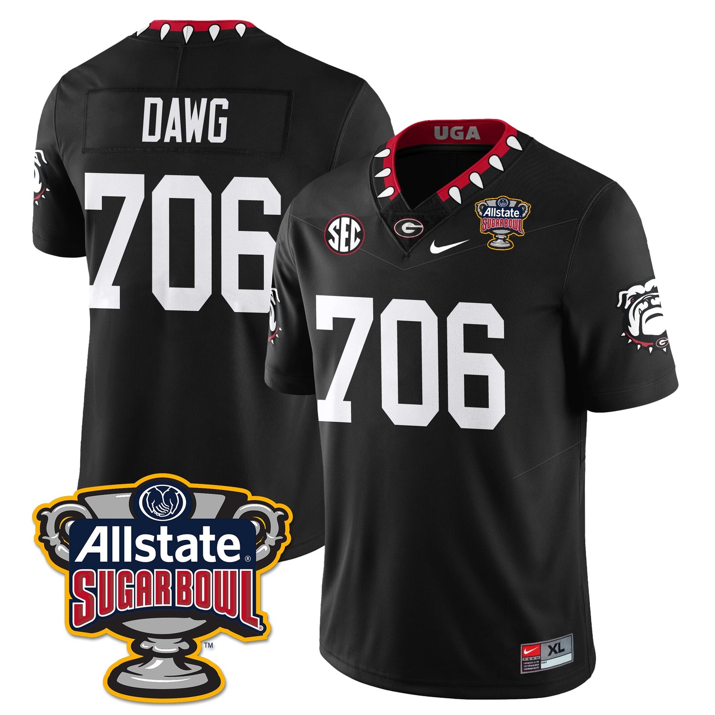 UGA Vapor Limited Football Jersey - Sugar Bowl