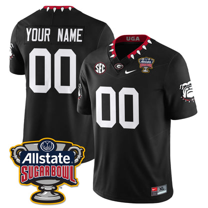 Custom Georgia Bulldogs Vapor Limited Football Jersey - Sugar Bowl - All Stitched