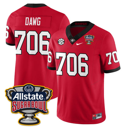 UGA Vapor Limited Football Jersey - Sugar Bowl