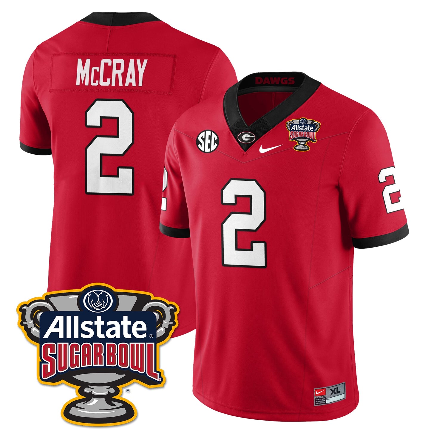 UGA Vapor Limited Football Jersey - Sugar Bowl