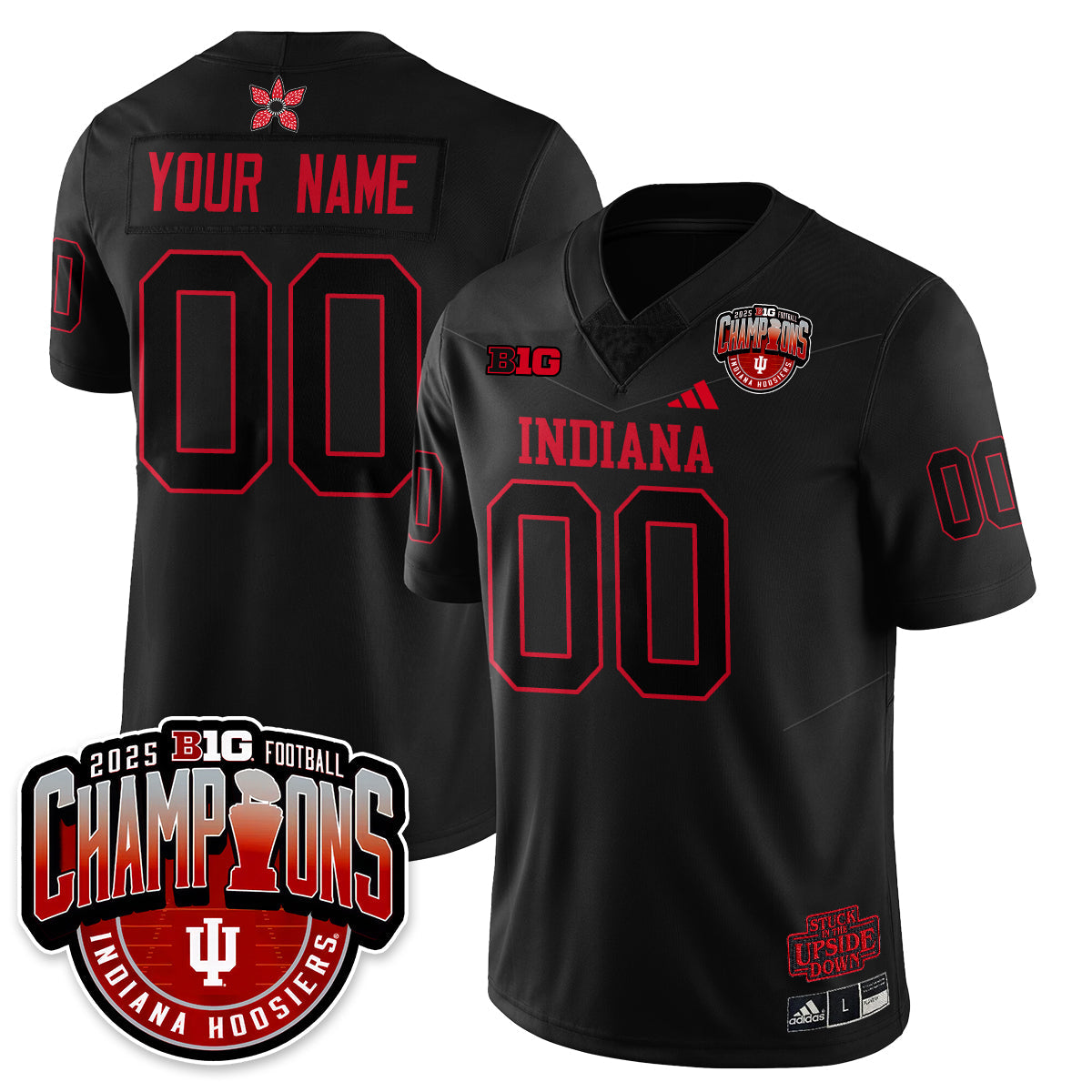 Indiana Hoosiers Stranger Things Vapor Limited Football Custom Jersey - Big 10 Champions - All Stitched