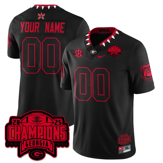 UGA Stranger Things Vapor Limited Custom Jersey - SEC Football Champions - All Stitched