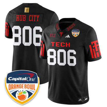 TTU Vapor Limited Football Jersey - Orange Bowl - Stitched