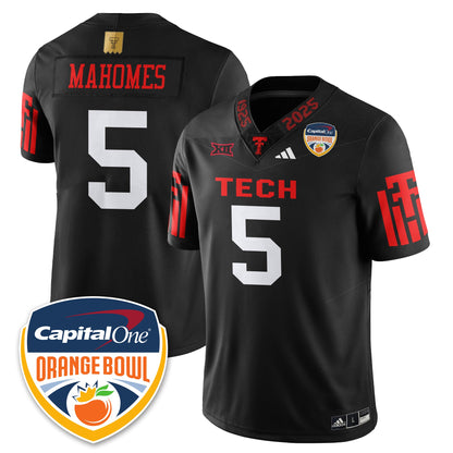 TTU Vapor Limited Football Jersey - Orange Bowl - Stitched