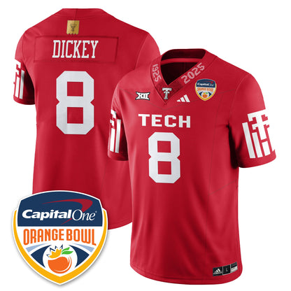 TTU Vapor Limited Football Jersey - Orange Bowl - Stitched