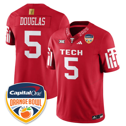 TTU Vapor Limited Football Jersey - Orange Bowl - Stitched