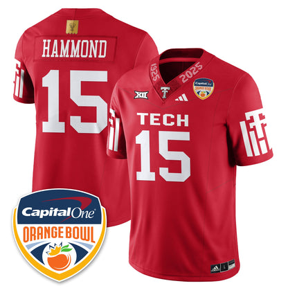 TTU Vapor Limited Football Jersey - Orange Bowl - Stitched