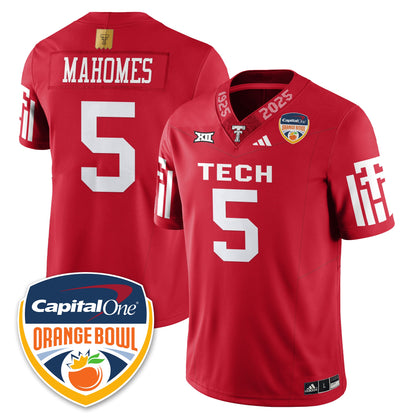 TTU Vapor Limited Football Jersey - Orange Bowl - Stitched