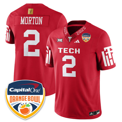 TTU Vapor Limited Football Jersey - Orange Bowl - Stitched