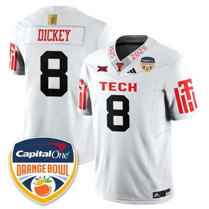 TTU Vapor Limited Football Jersey - Orange Bowl - Stitched