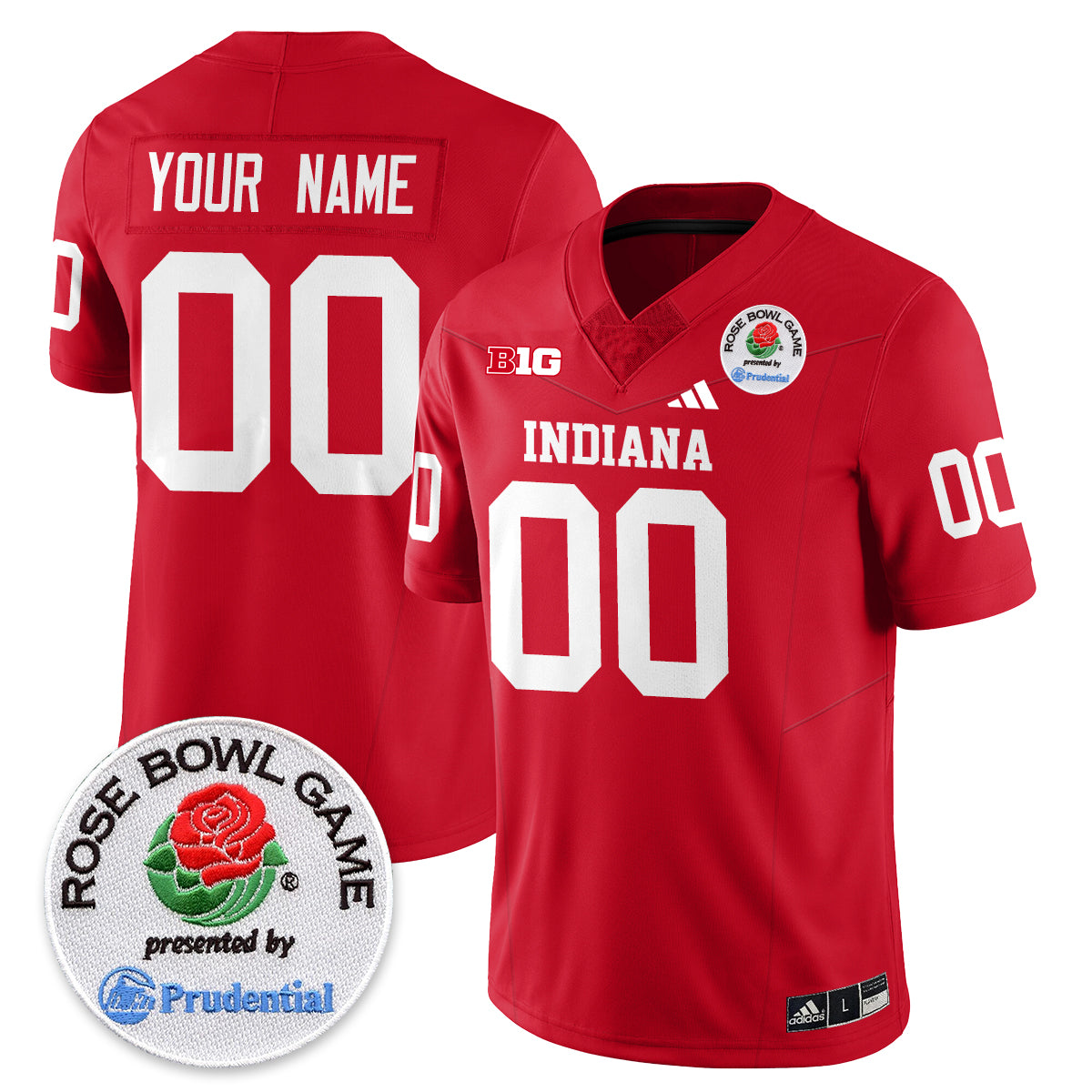 Indiana Hoosiers Vapor Limited Football Custom Jersey - Rose Bowl - All Stitched