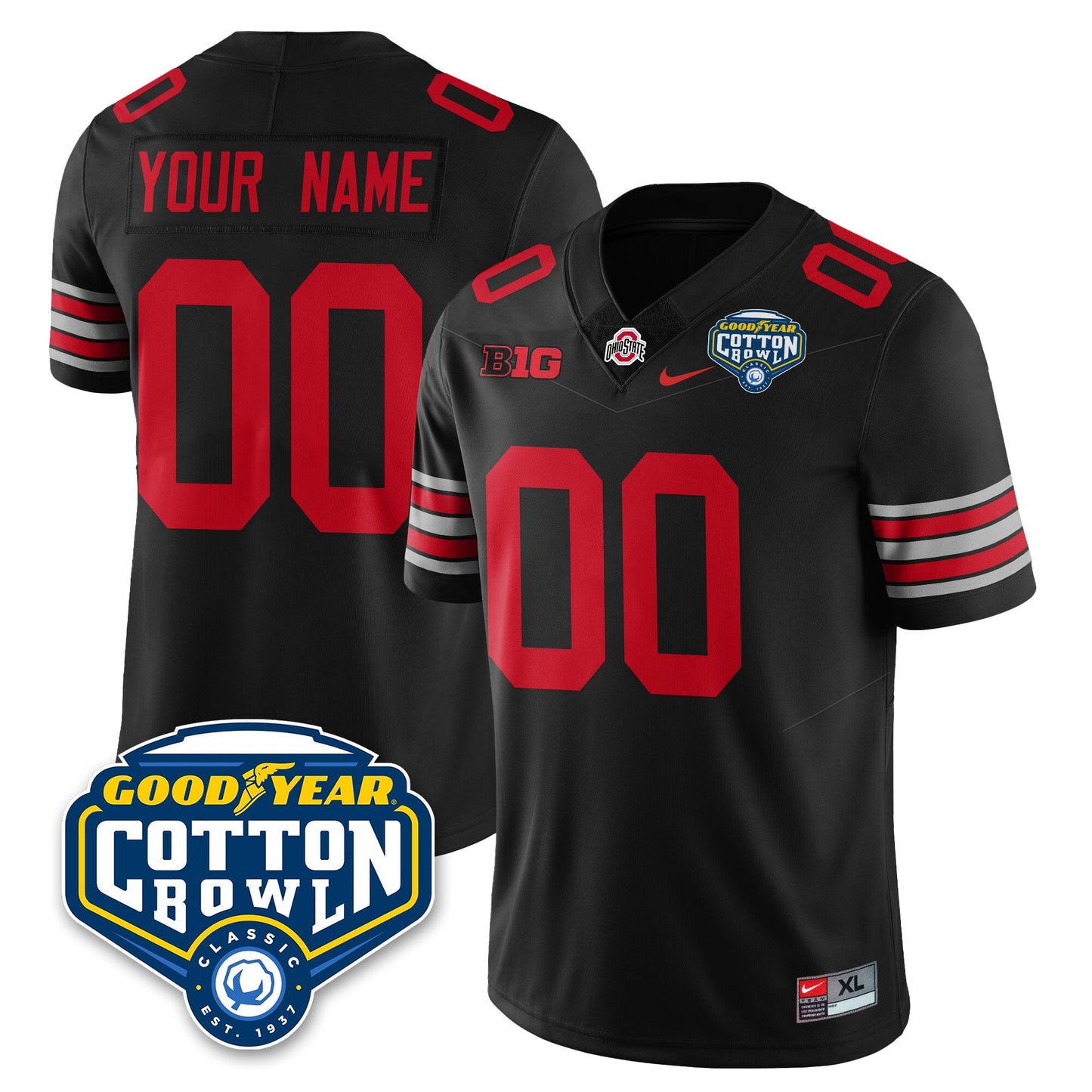 OSU Football Vapor Limited Custom Jersey - Cotton Bowl
