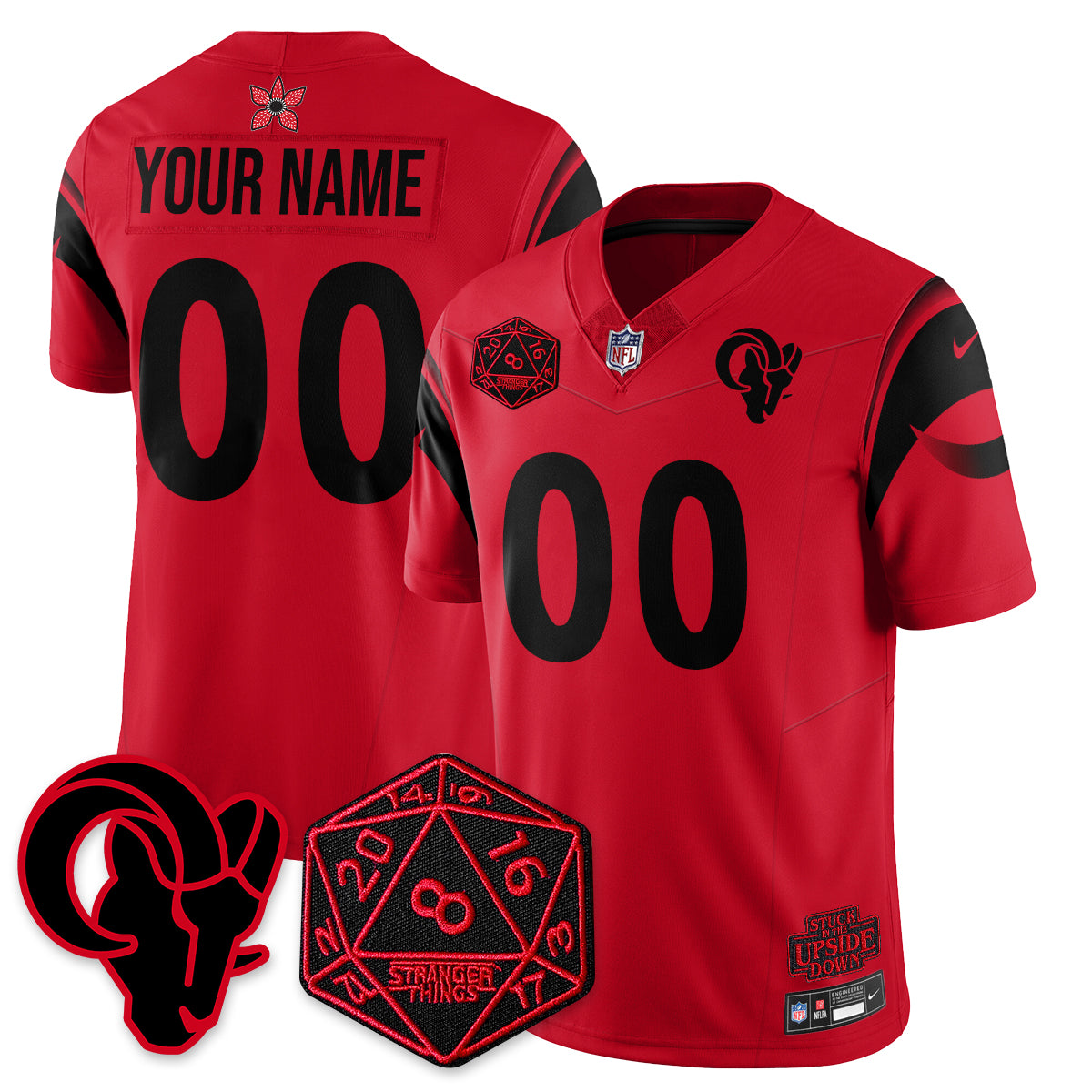 Custom LAR Stranger Things Vapor Limited Jersey - All Stitched