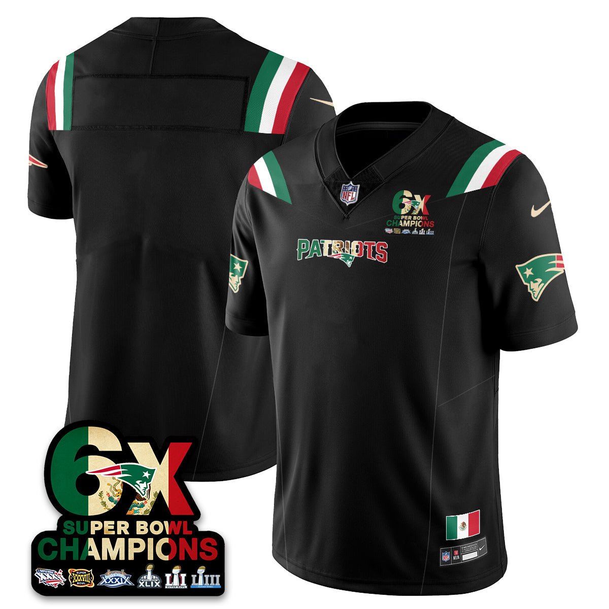 NE Mexico Vapor Limited Jersey - All Stitched