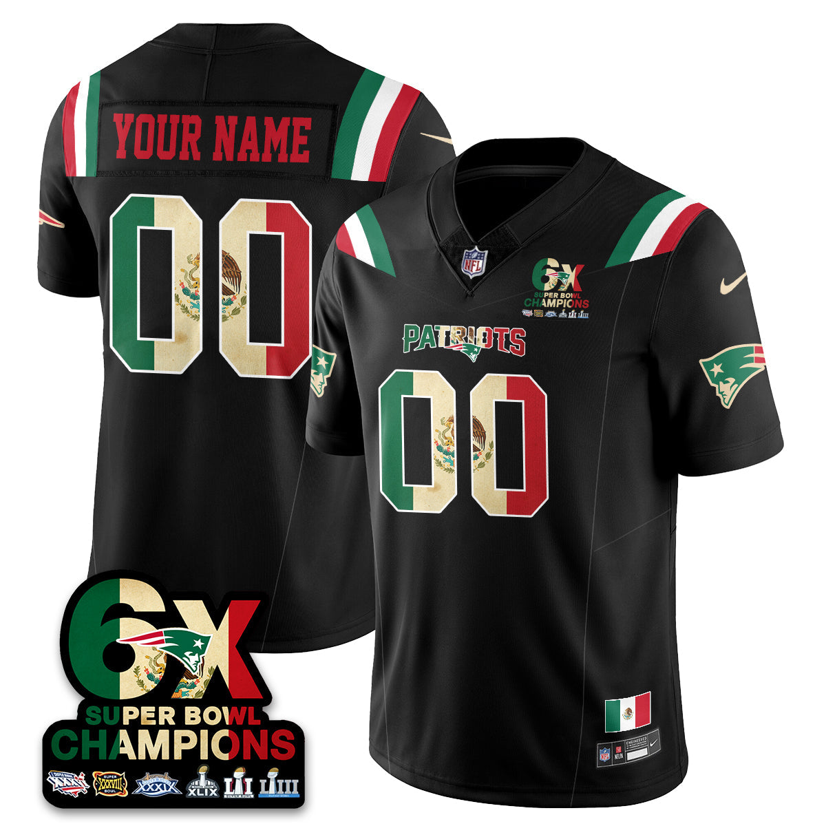 NE Mexico Vapor Limited Jersey - All Stitched