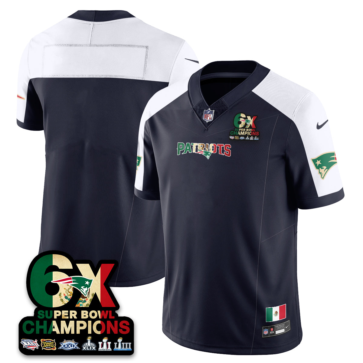 NE Mexico Vapor Limited Jersey - All Stitched