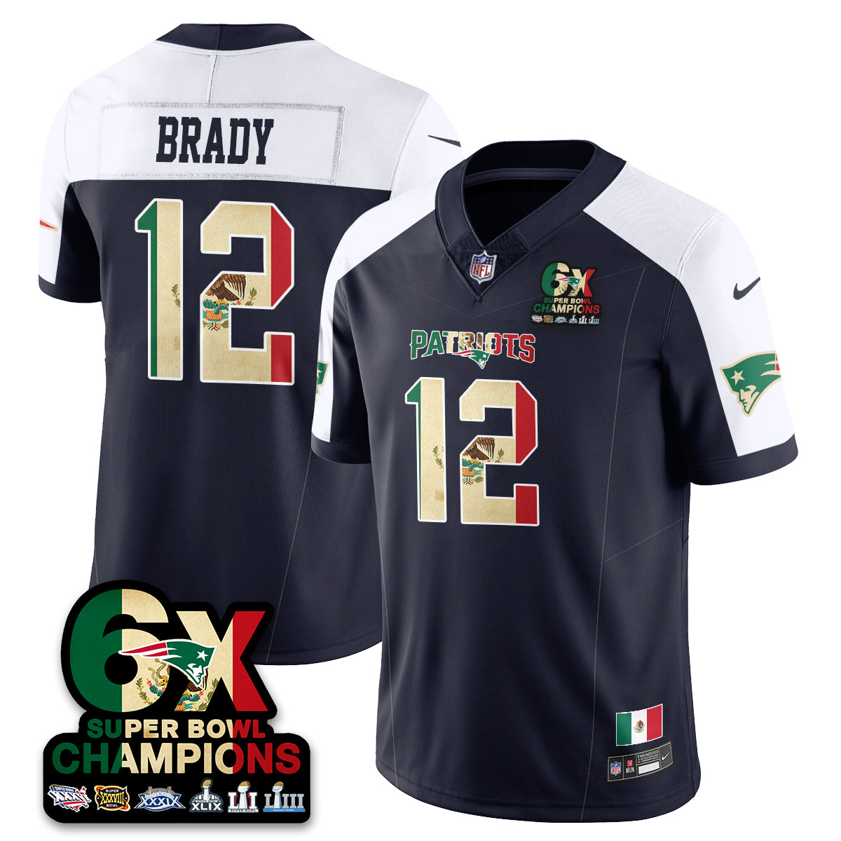 NE Mexico Vapor Limited Jersey - All Stitched
