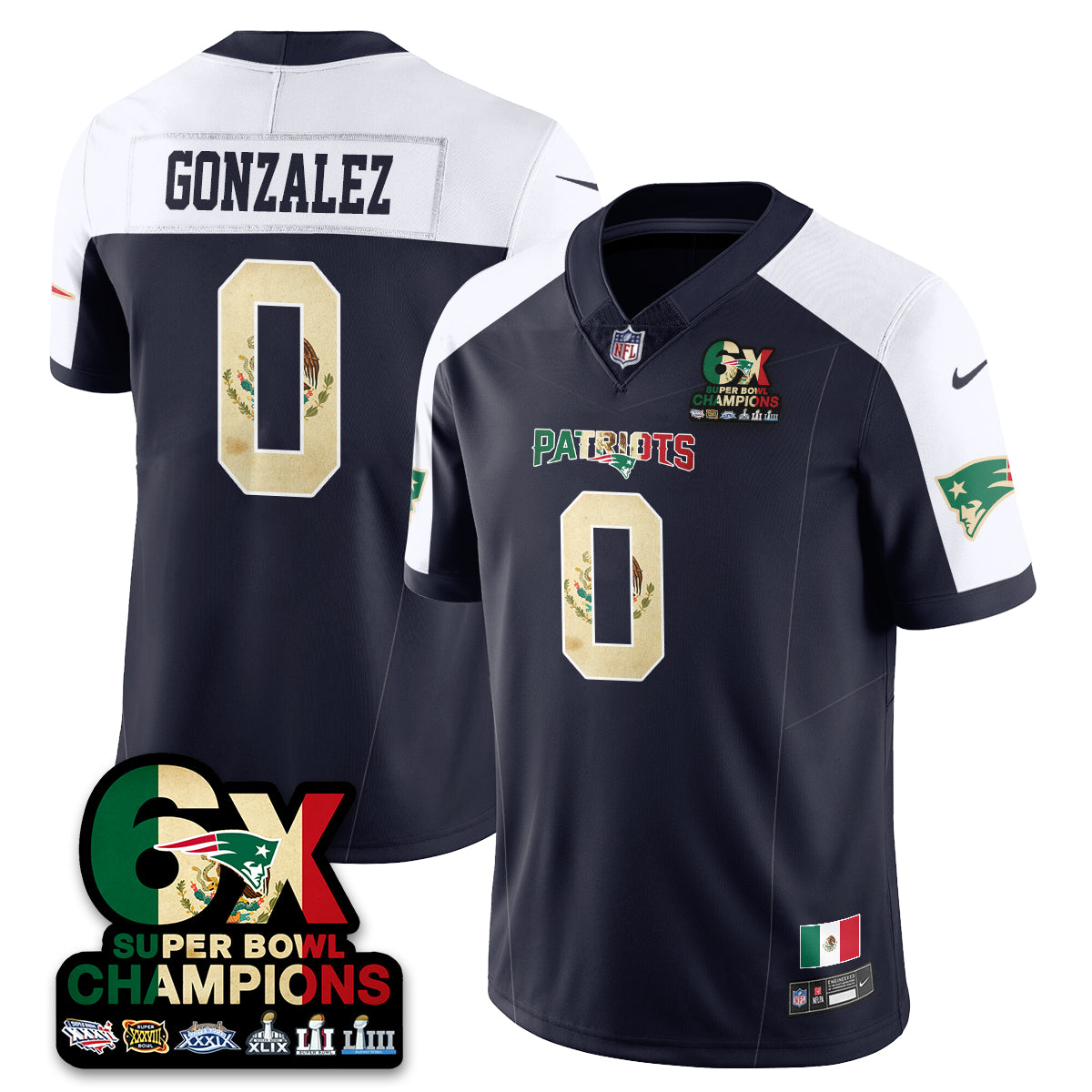 NE Mexico Vapor Limited Jersey - All Stitched