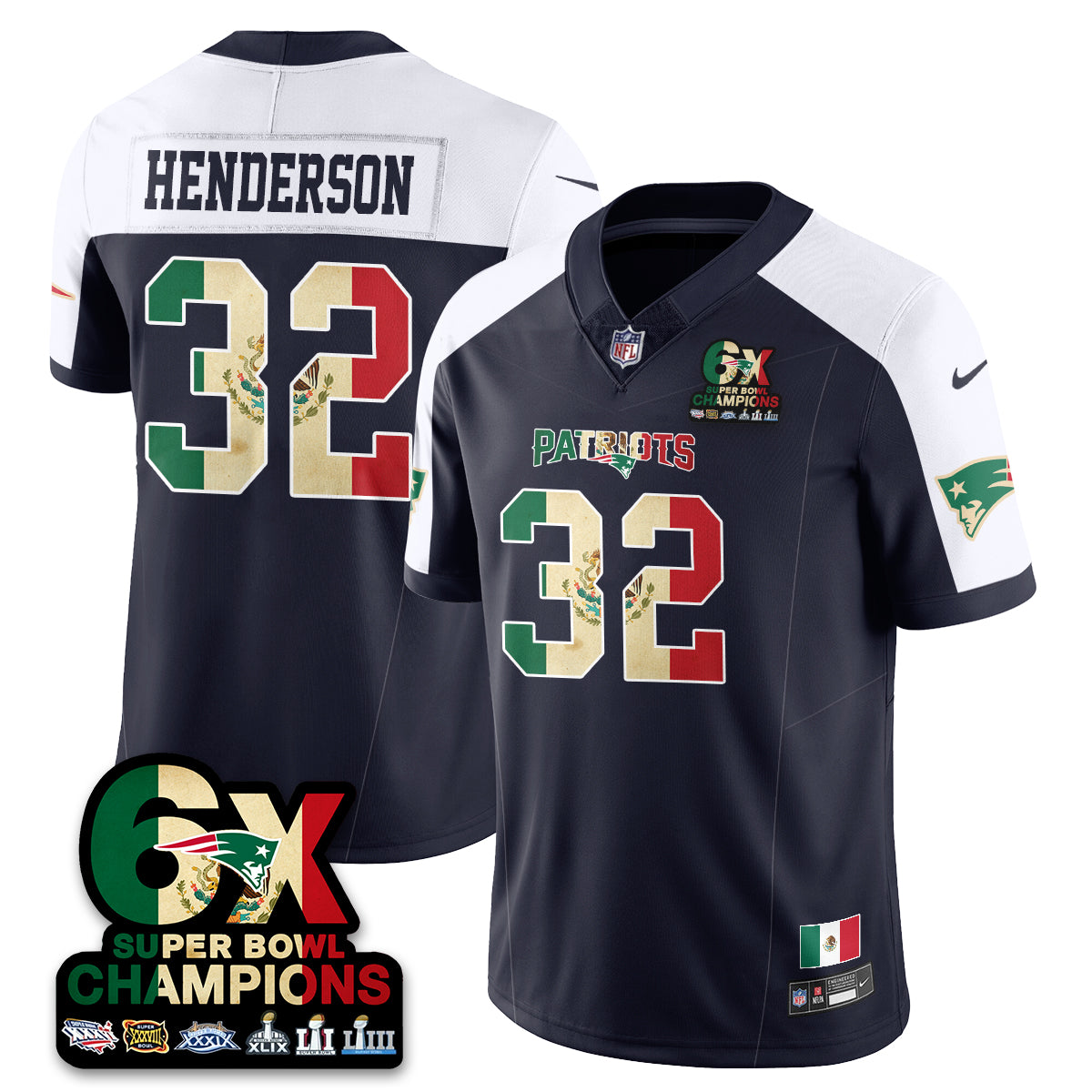 NE Mexico Vapor Limited Jersey - All Stitched