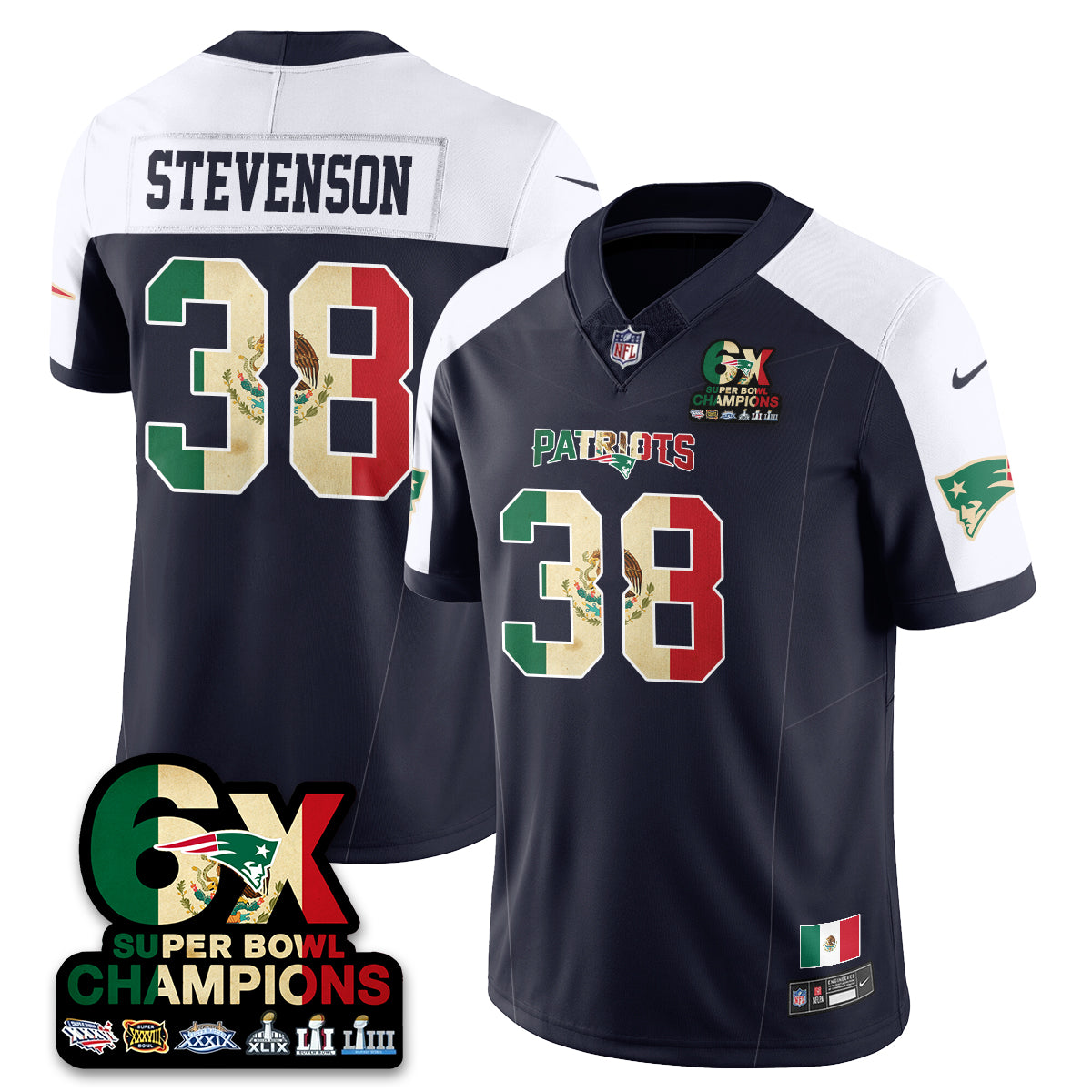 NE Mexico Vapor Limited Jersey - All Stitched