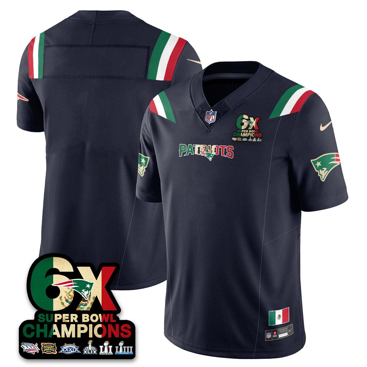 NE Mexico Vapor Limited Jersey - All Stitched