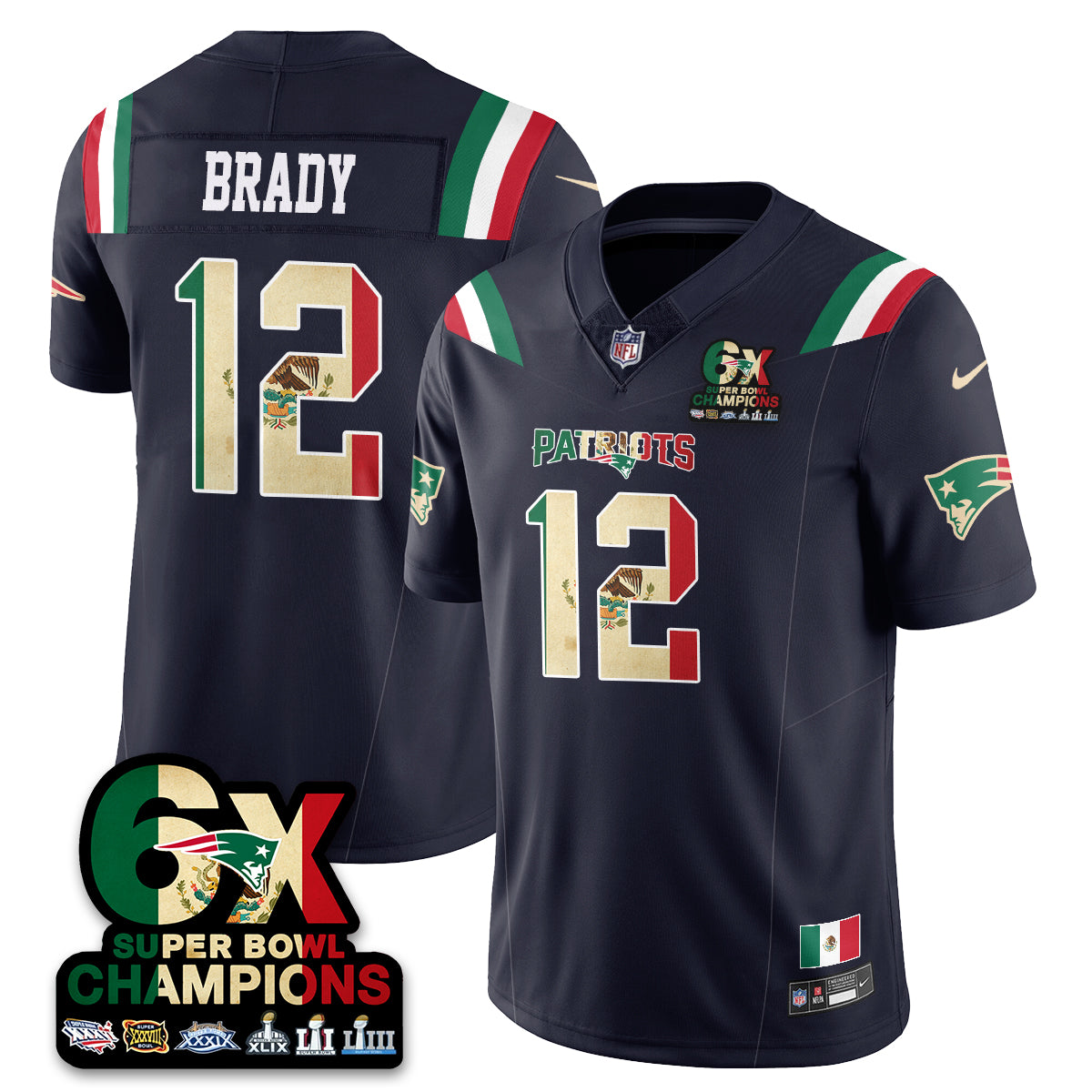 NE Mexico Vapor Limited Jersey - All Stitched