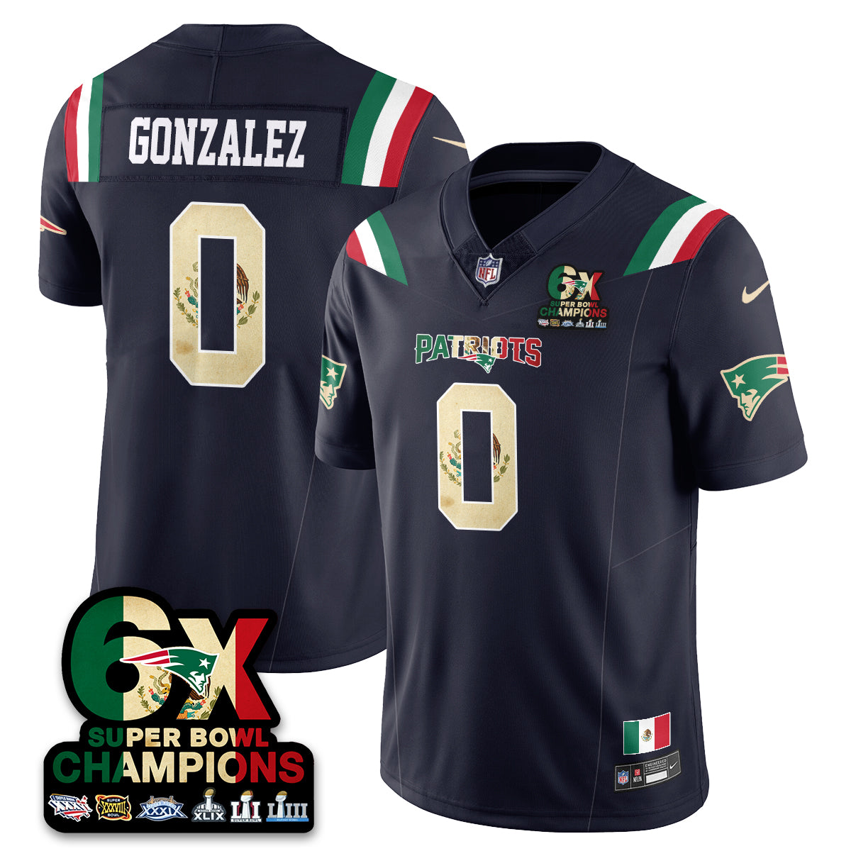 NE Mexico Vapor Limited Jersey - All Stitched