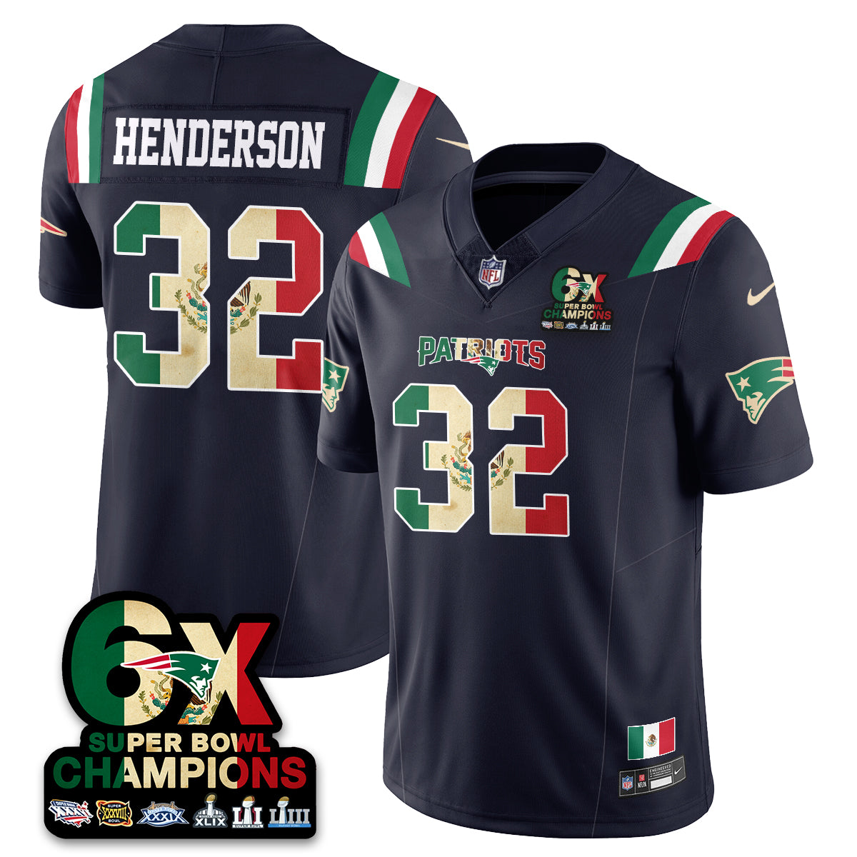 NE Mexico Vapor Limited Jersey - All Stitched