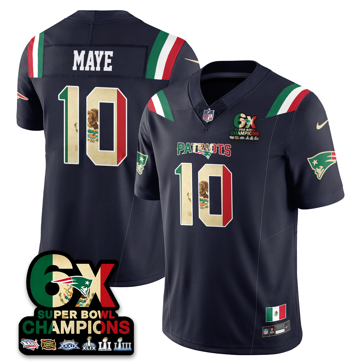 NE Mexico Vapor Limited Jersey - All Stitched
