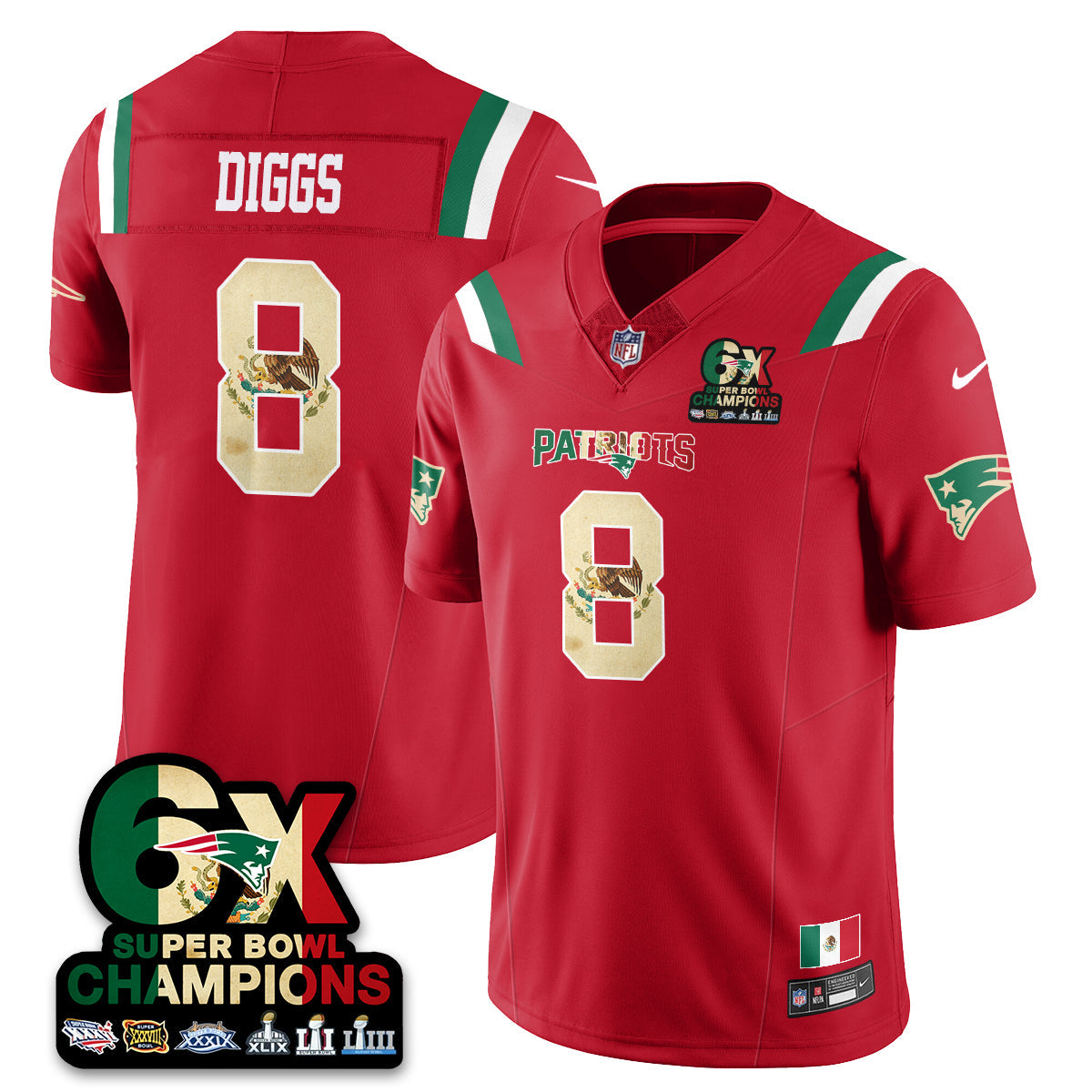 NE Mexico Vapor Limited Jersey - All Stitched