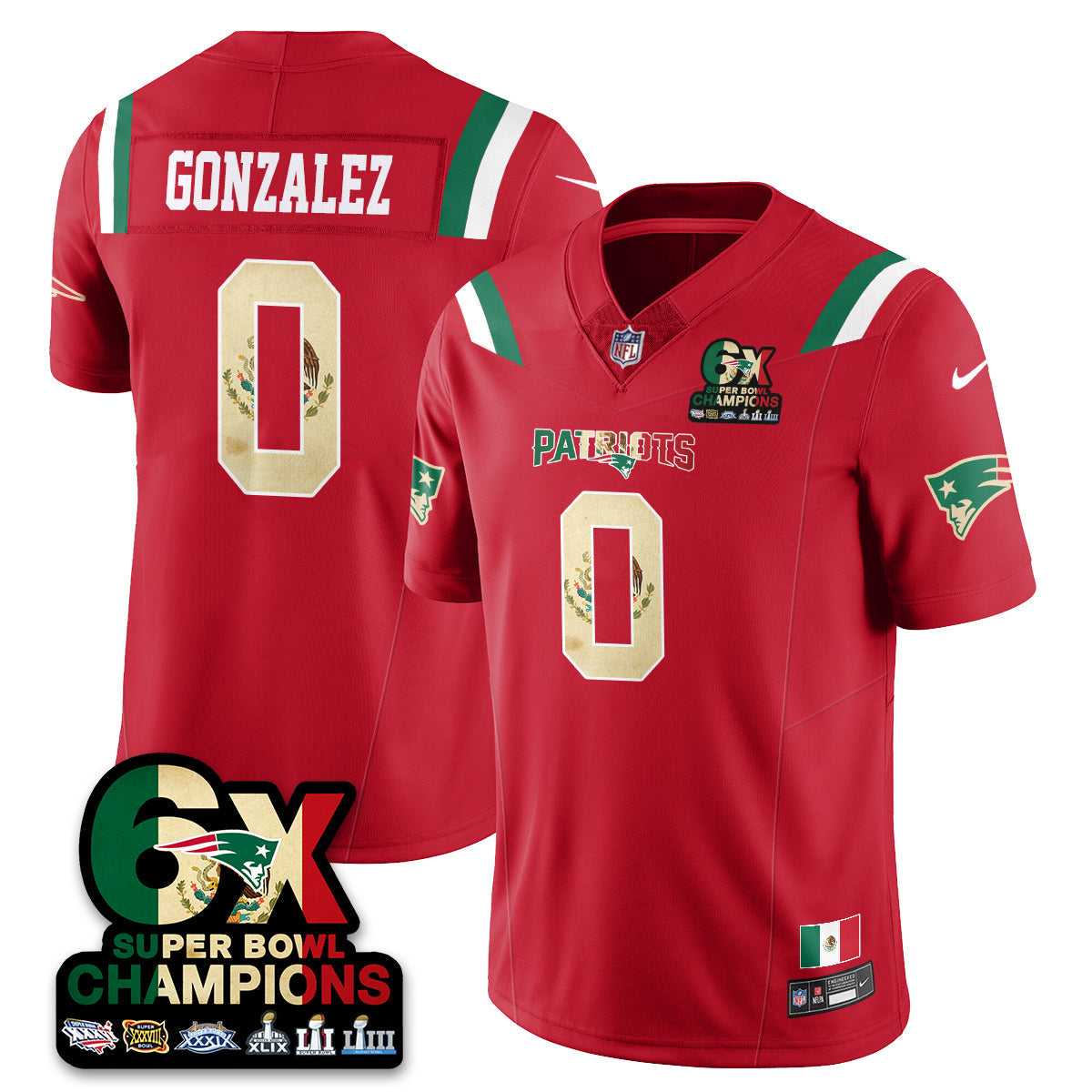 NE Mexico Vapor Limited Jersey - All Stitched