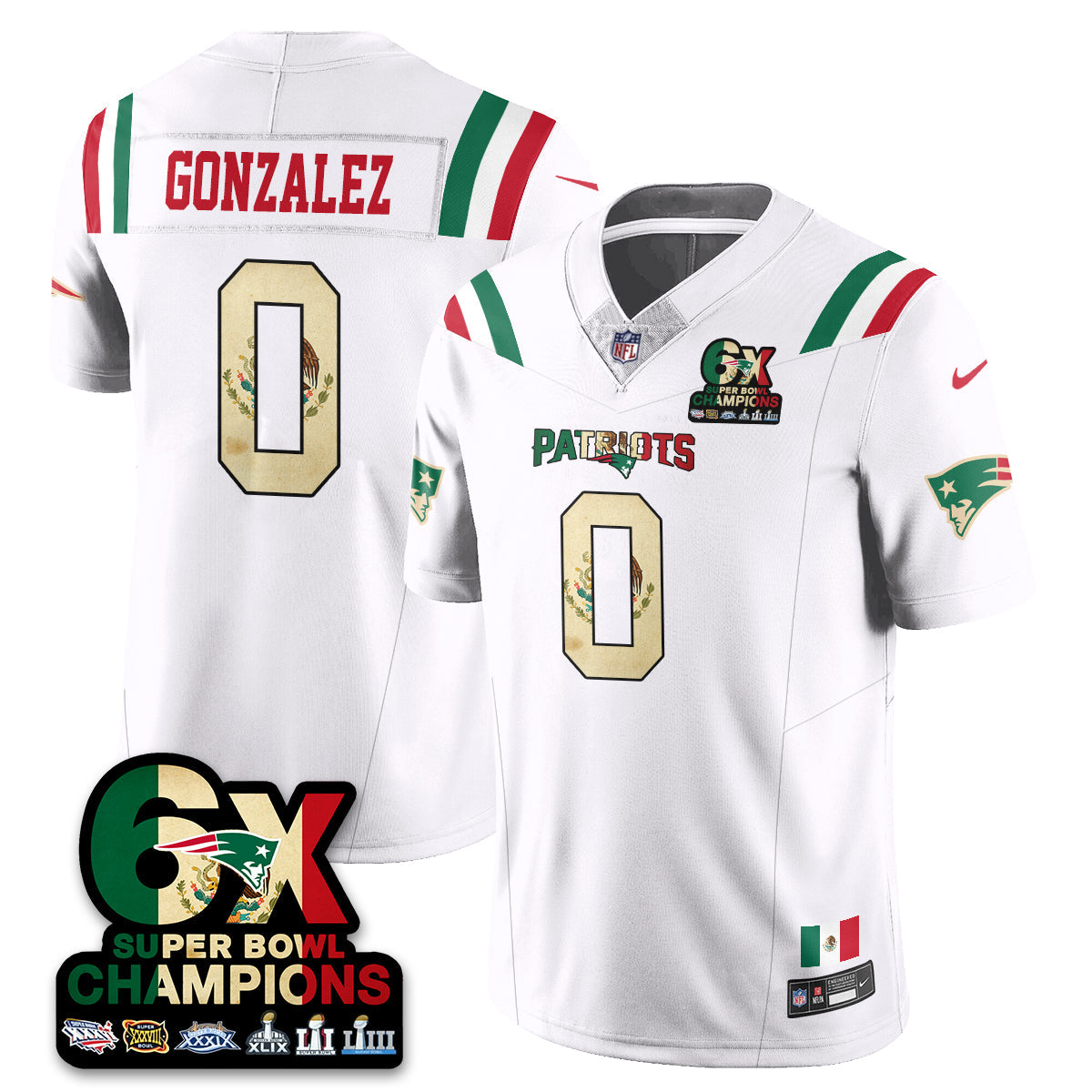 NE Mexico Vapor Limited Jersey - All Stitched