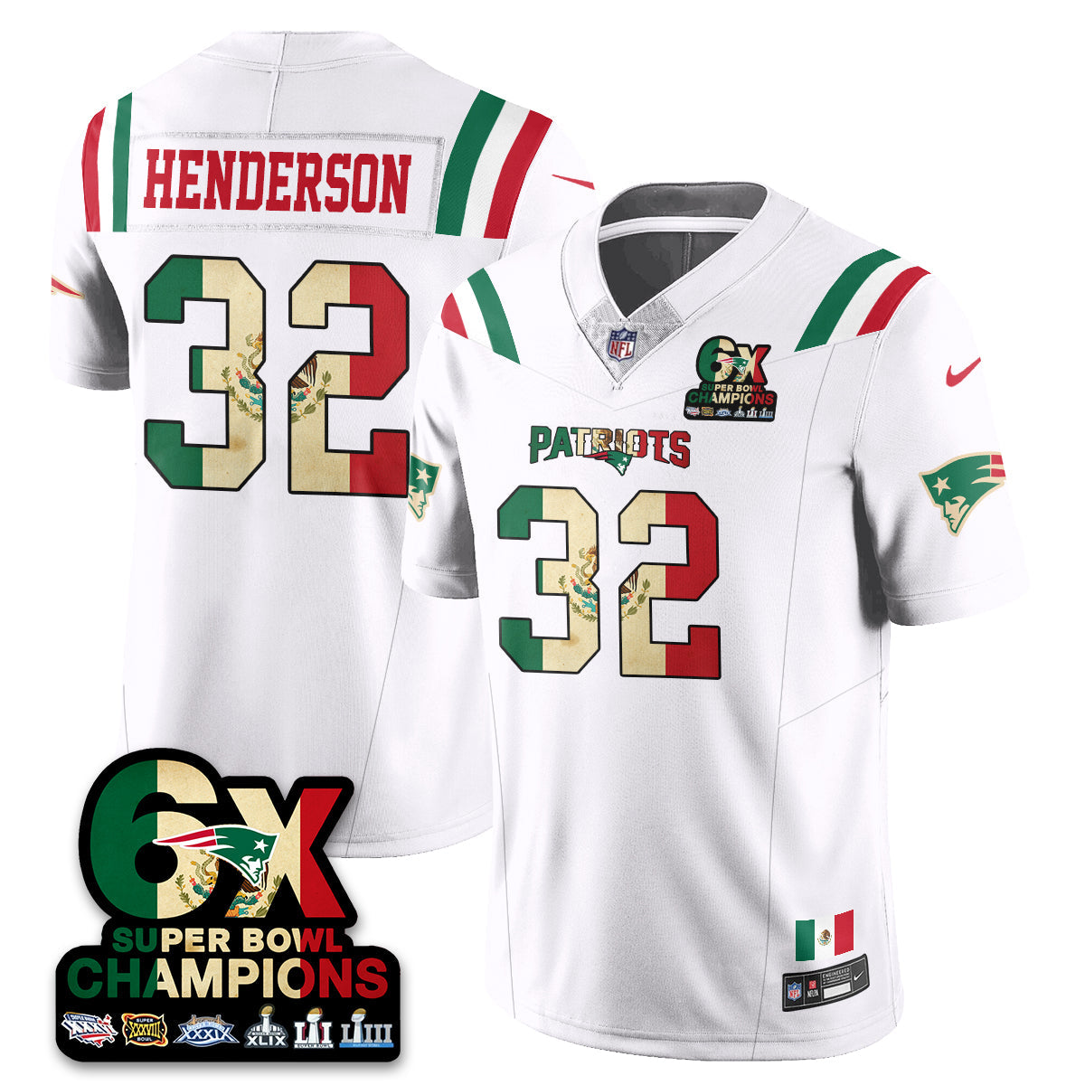 NE Mexico Vapor Limited Jersey - All Stitched