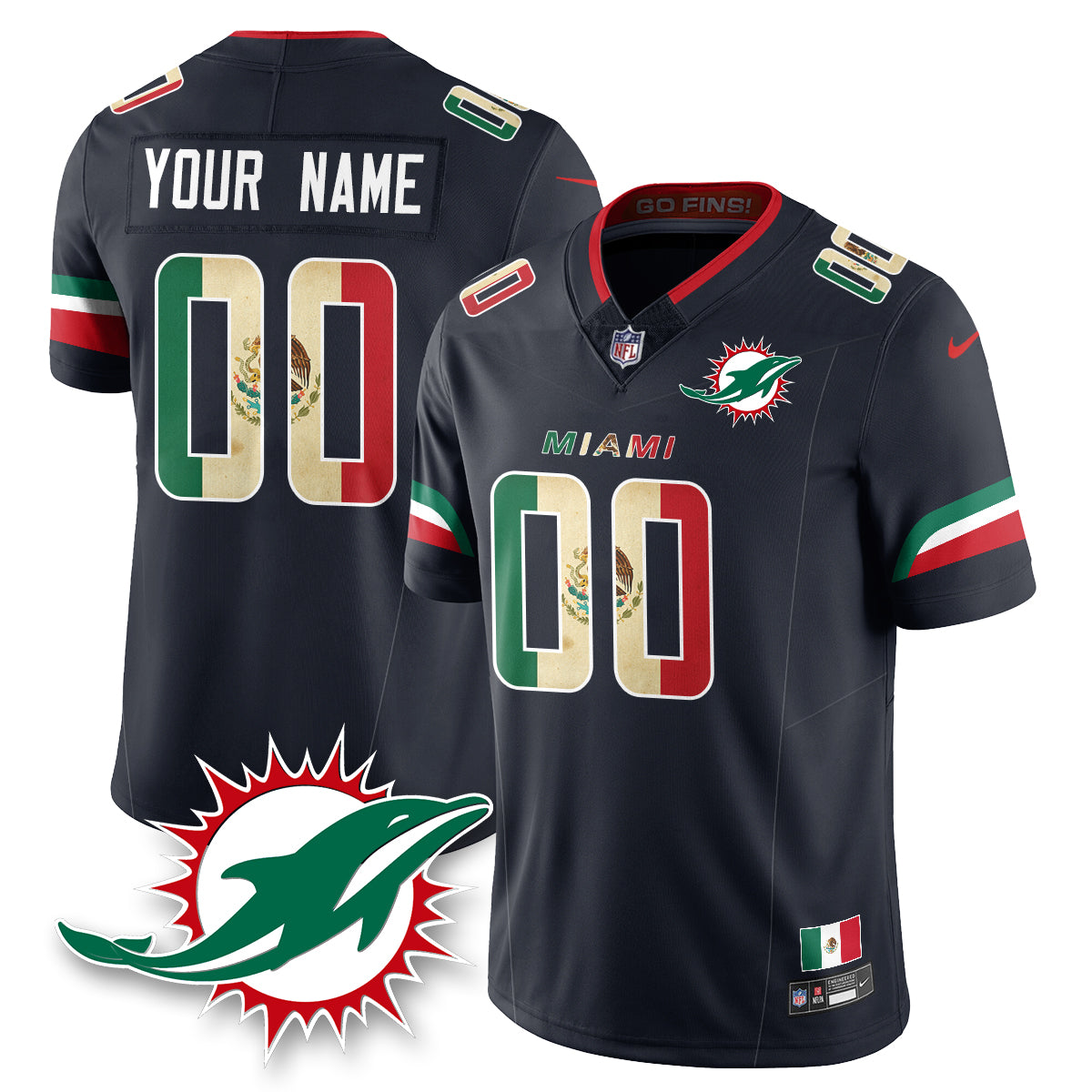 MIA Mexico Vapor Limited Jersey - All Stitched