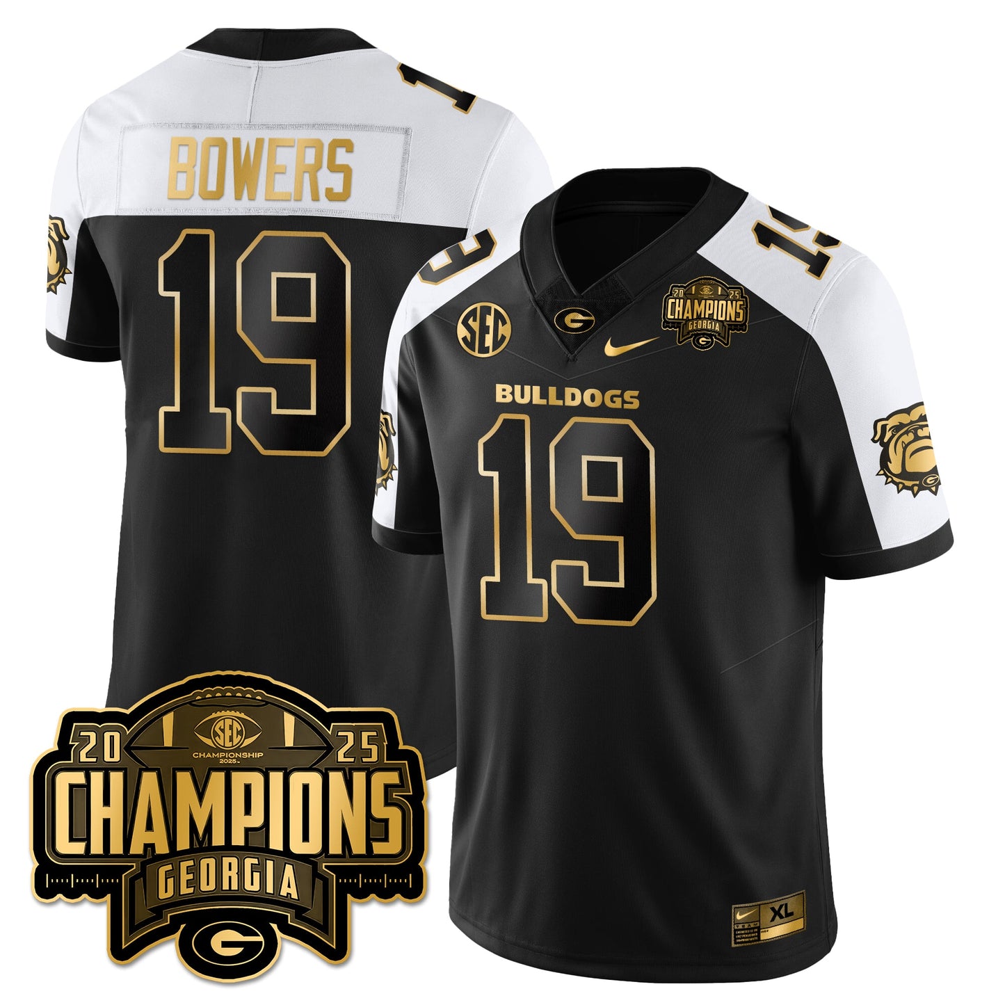 UGA Vapor Limited Gold Jersey - SEC Football Champions