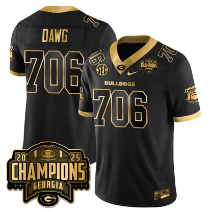 UGA Vapor Limited Gold Jersey - SEC Football Champions
