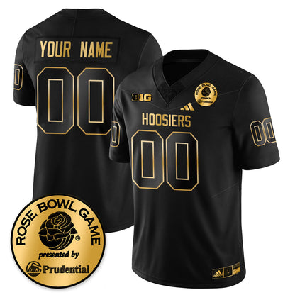 Custom Indiana Hoosiers Vapor Limited Football Gold Jersey - Rose Bowl - All Stitched