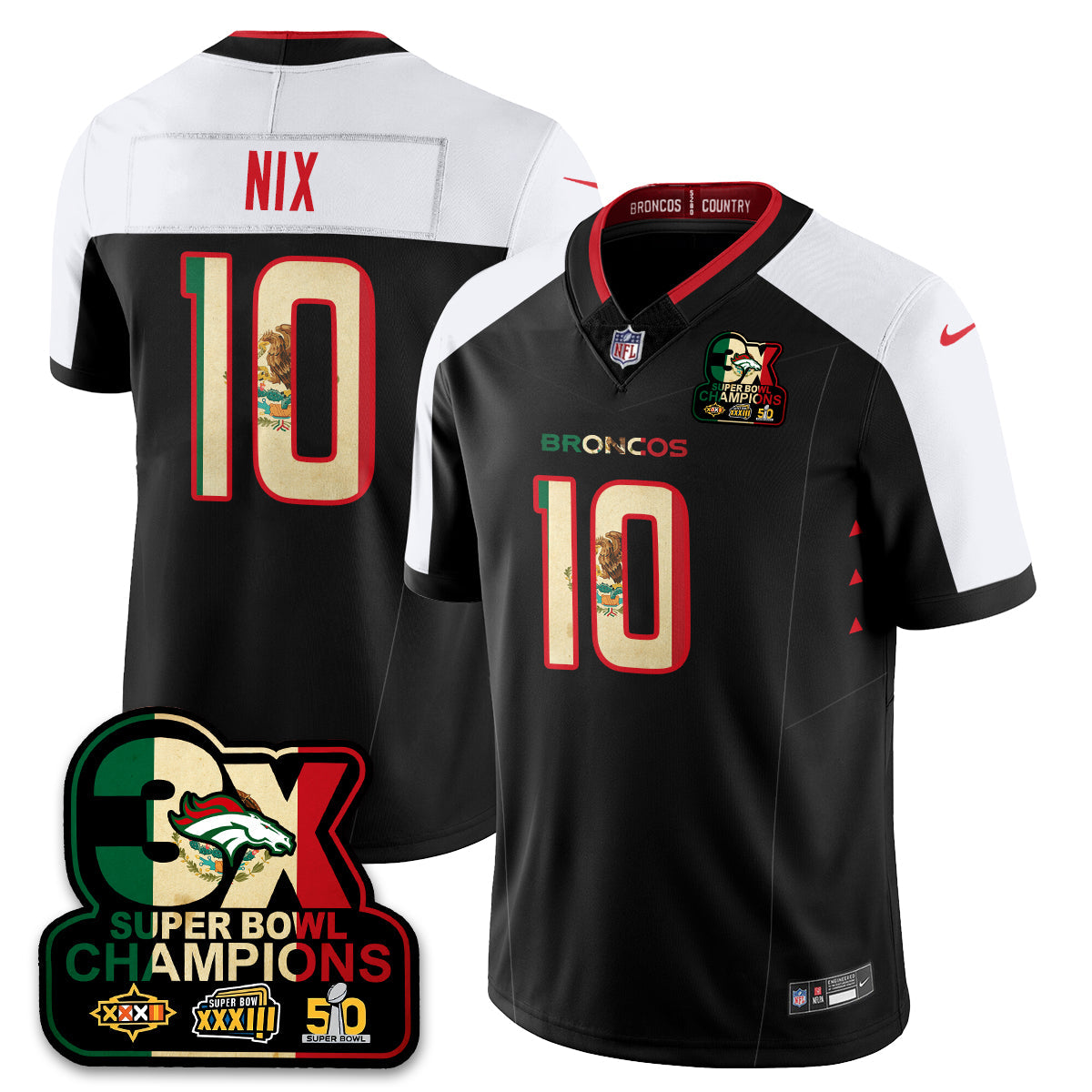 DEN Mexico Vapor Limited Jersey - All Stitched