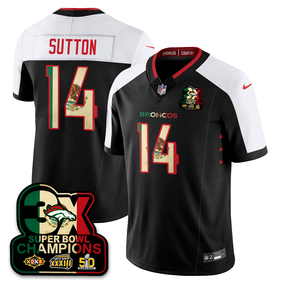 DEN Mexico Vapor Limited Jersey - All Stitched
