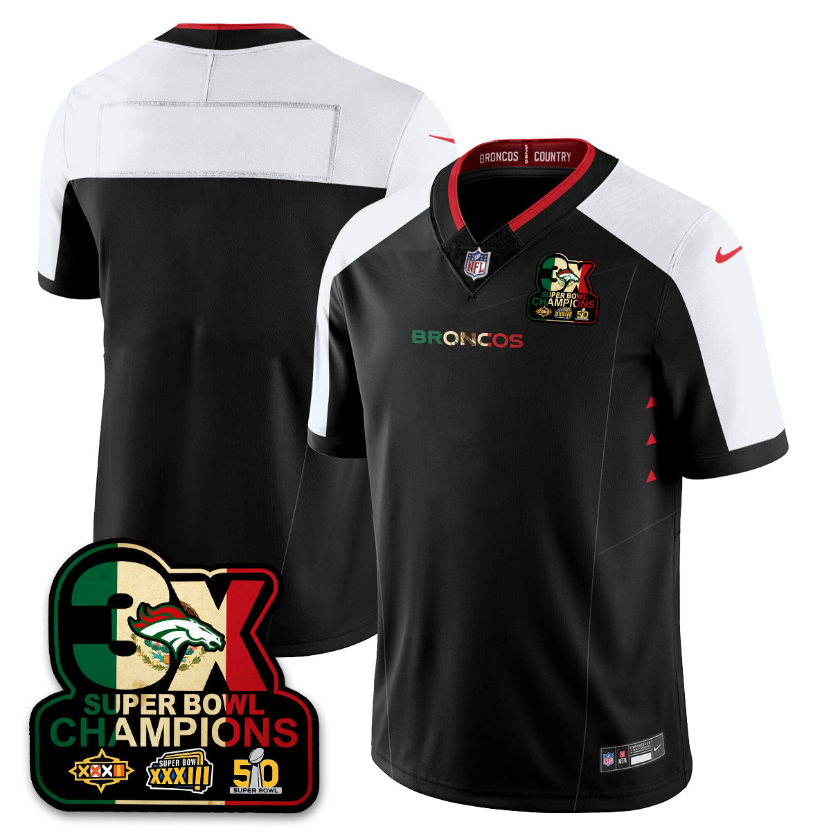 DEN Mexico Vapor Limited Jersey - All Stitched