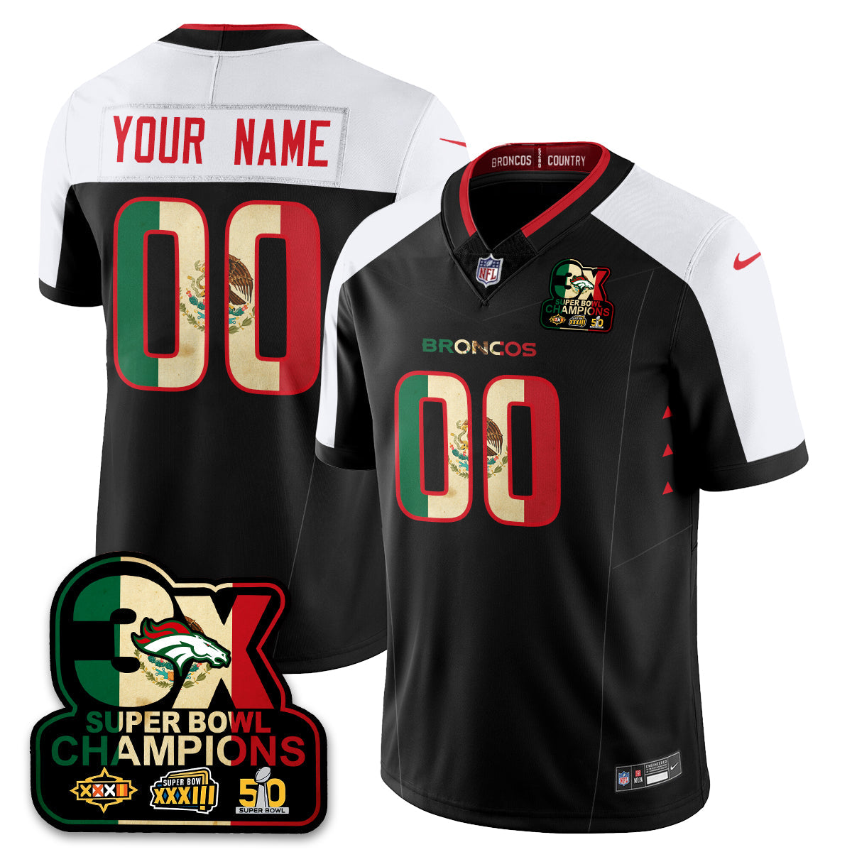 DEN Mexico Vapor Limited Jersey - All Stitched