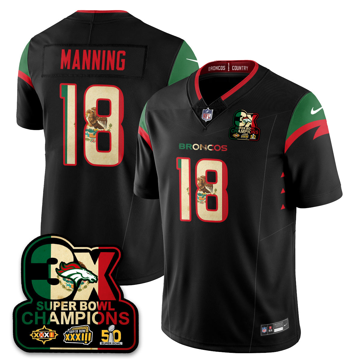 DEN Mexico Vapor Limited Jersey - All Stitched