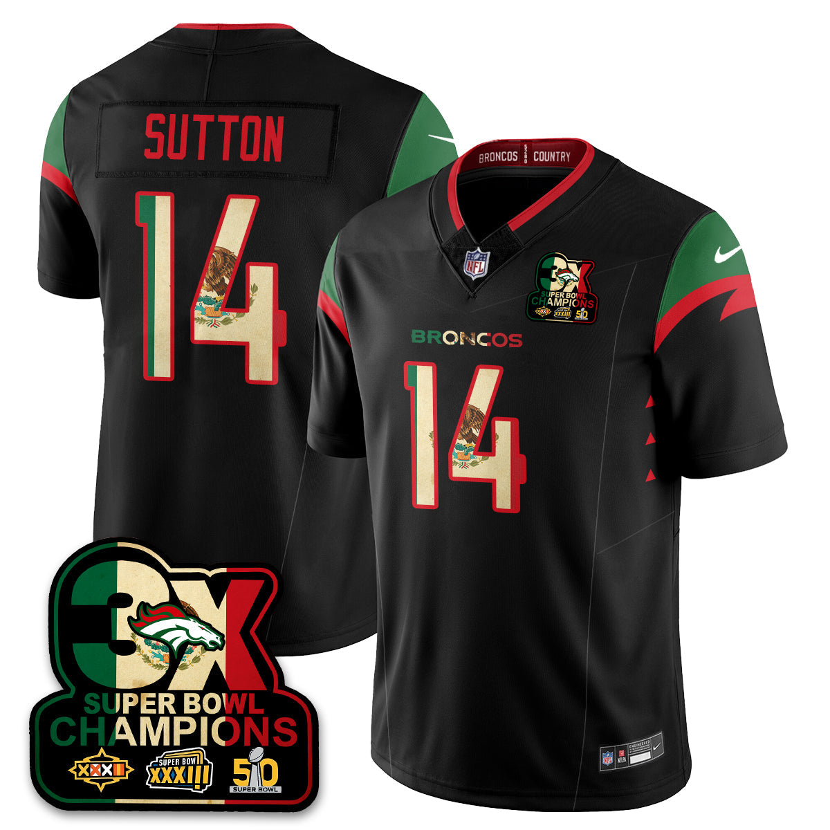 DEN Mexico Vapor Limited Jersey - All Stitched