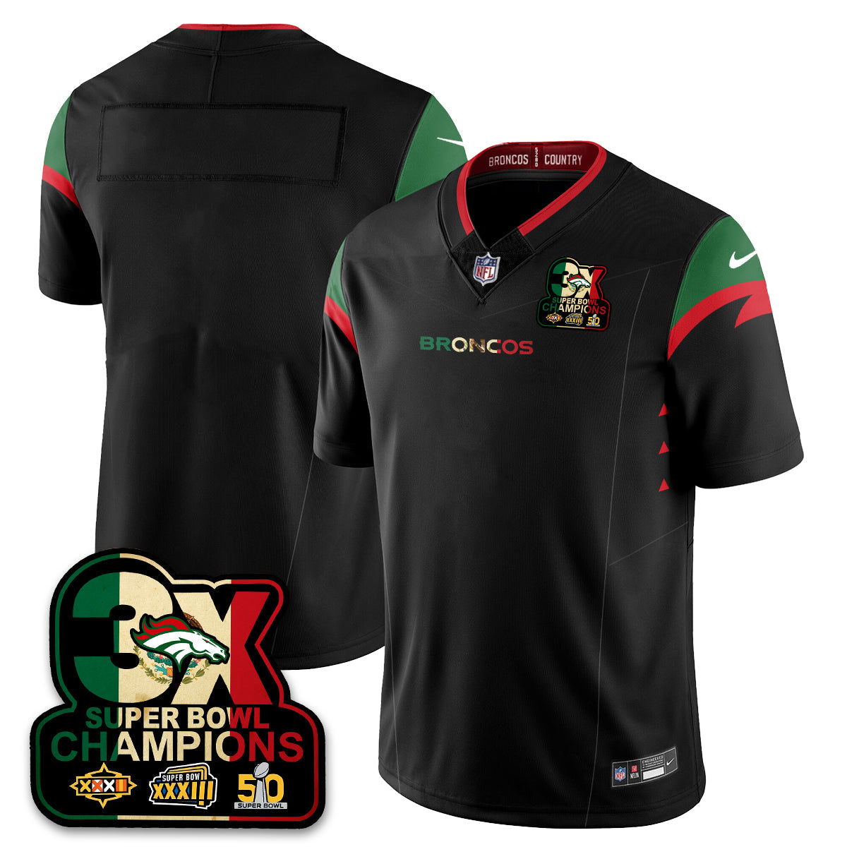 DEN Mexico Vapor Limited Jersey - All Stitched