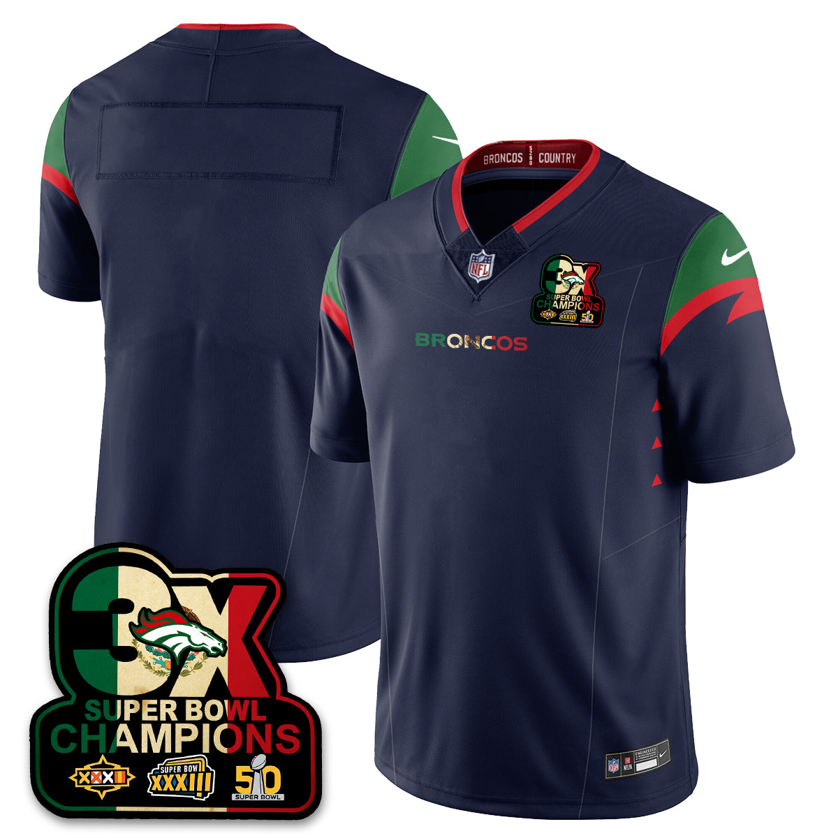 DEN Mexico Vapor Limited Jersey - All Stitched