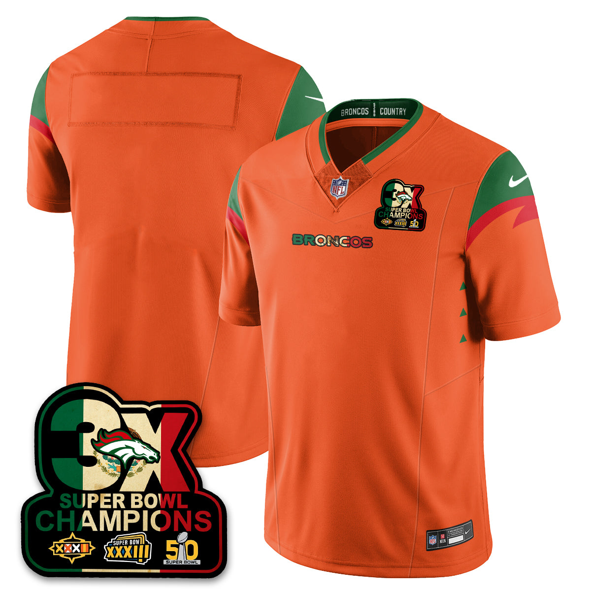 DEN Mexico Vapor Limited Jersey - All Stitched