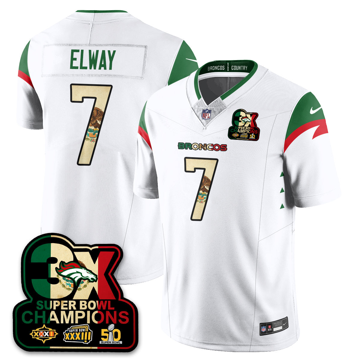 DEN Mexico Vapor Limited Jersey - All Stitched