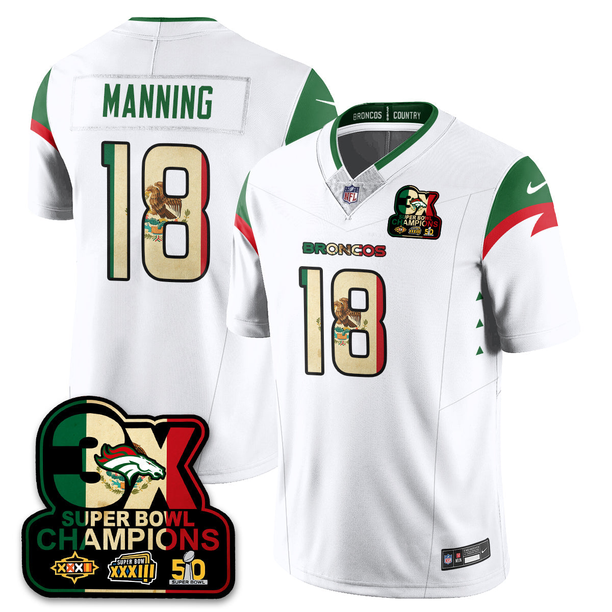 DEN Mexico Vapor Limited Jersey - All Stitched