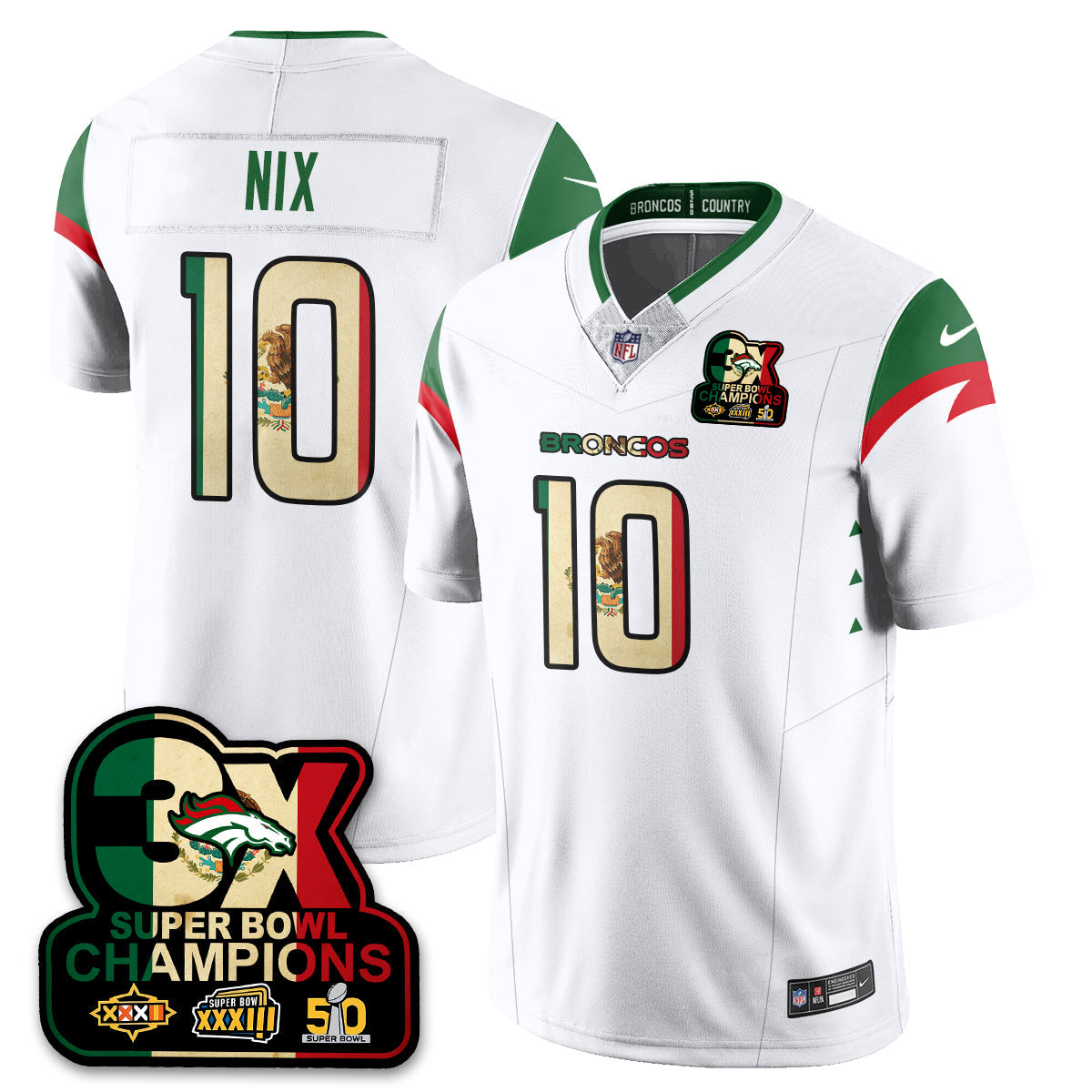 DEN Mexico Vapor Limited Jersey - All Stitched